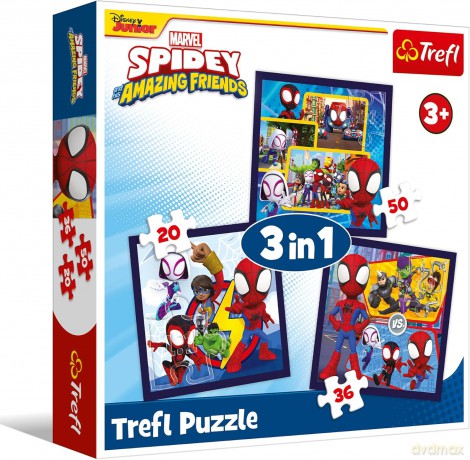 TREFL 3w1 Pająki i dinozaury [PUZZLE]