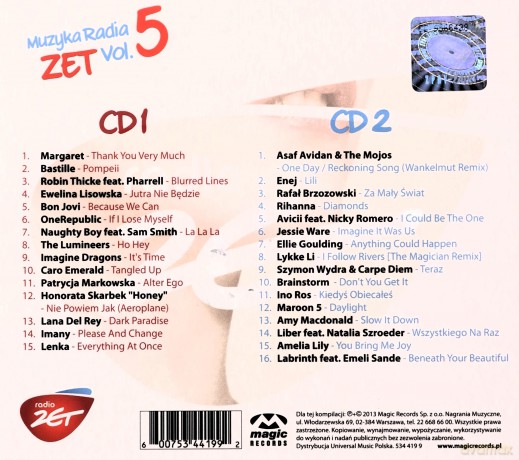 Muzyka Radia Zet Vol.5 + Vol.6 Pakiet [4CD]