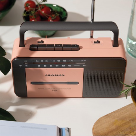 Crosley (Uk Version): Ct102 Cassette Player (Rose Gold/Grey) (UK Adapter)