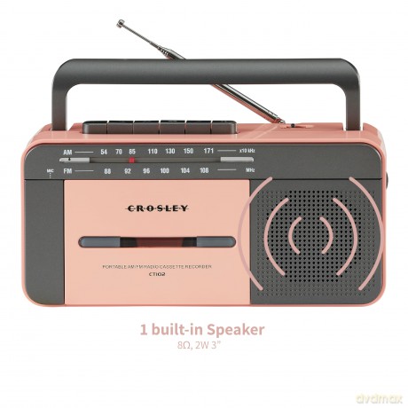 Crosley (Uk Version): Ct102 Cassette Player (Rose Gold/Grey) (UK Adapter)