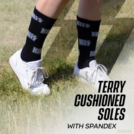 Kiss: Kiss All Over Logo Crew Socks (One Size)