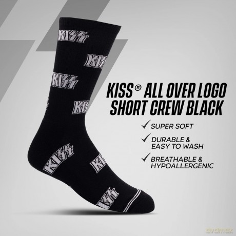 Kiss: Kiss All Over Logo Crew Socks (One Size)