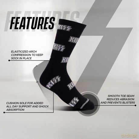 Kiss: Kiss All Over Logo Crew Socks (One Size)