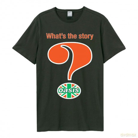 Oasis: Oasis Union Jack Question Mark Amplified X Large Vintage Charcoal T Shirt