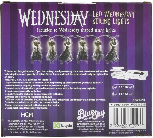 Wednesday: Wednesday Dance Pose Led String Lights