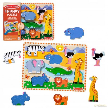 Drewniane puzzle Zwierzęta Safari Mellisa&Doug [PUZZLE]
