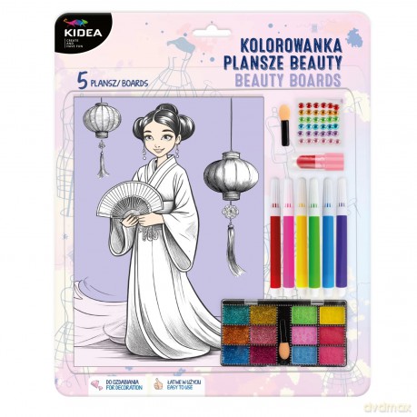 Kolorowanka plansze beauty