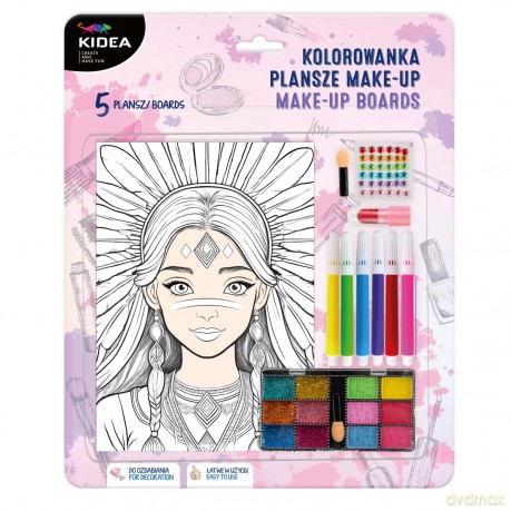 Kolorowanka plansze make-up