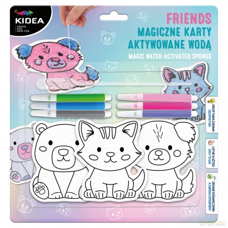 Magiczne karty aktywowane wodą friends