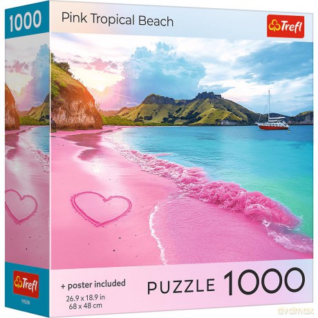 TREFL 1000 el. USA Collection: Pink Tropical Beach [PUZZLE]
