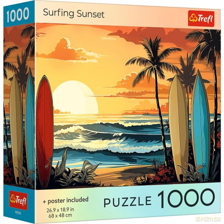 TREFL 1000 el. USA Collection: Surfing Sunset [PUZZLE]