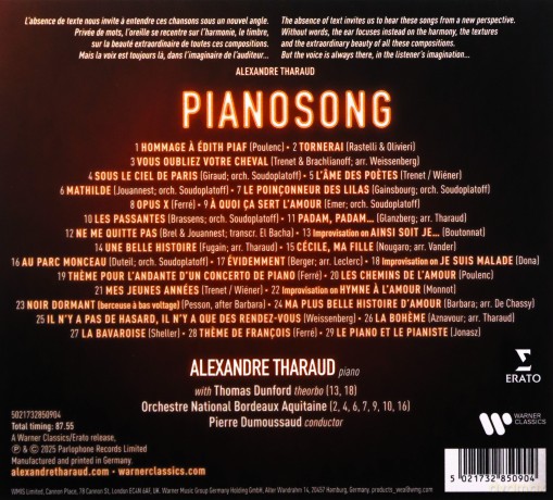 Alexandre Tharaud: Pianosong [CD]