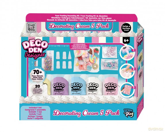 DECO DEN Krem Do Dekoracji 5pak, zestaw kreatywny