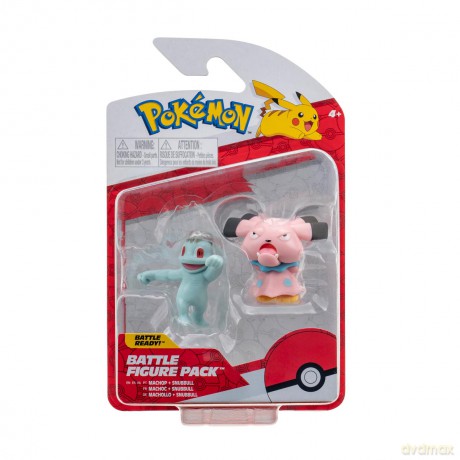 POKEMON 2 Pak Machop Snubbull, figurki
