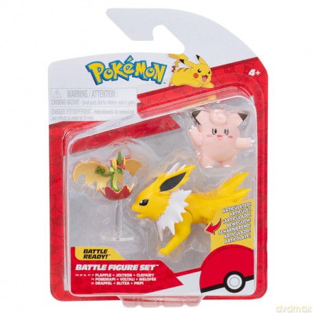 POKEMON Figurki Bitewne Clefairy, Flapple, Jolteon, figurki