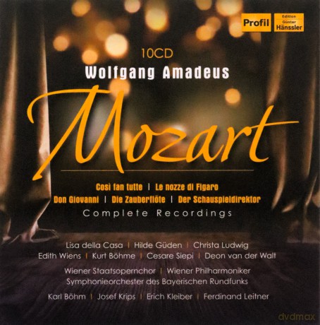 Wolfgang Amadeus Mozart: 5 Mozart-Opern (Historische Einspielungen aus Wien 1955) [10CD]