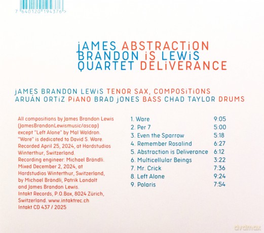James Brandon Lewis: Abstraction Is Deliverance [CD]