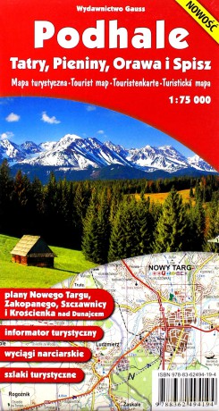 Podhale Tatry Pieniny Orawa I Spisz Mapa 1:75 000