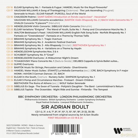 Adrian Boult - The Warner Classics Edition (Mono Recordings 1920-1957 on HMV, Pye Nixa & Parlophone) [36CD]