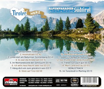 Tiroler Herz: Alpenparadies Sudtirol [CD]