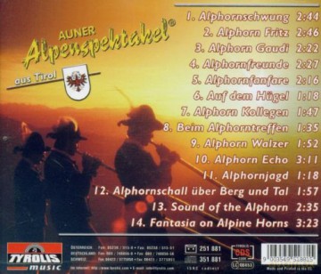 Auner Alpenspektakel: Alphornklaenge [CD]