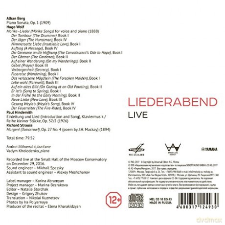 Andrei Jilihovschi - Liederabend Live [CD]