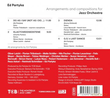 Ed Partyka: Arrangements And Compositions For Jazz Orchestra [CD]