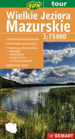 Wielkie Jeziora Mazurskie Mapa 1:75 000