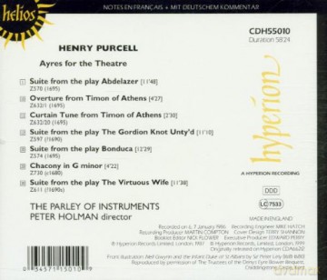 Henry Purcell: Ayres for the Theatre [CD]