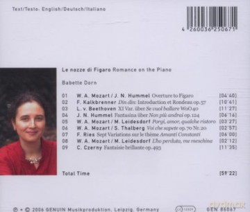 Babette Dorn - Le nozze di Figaro Romance on the Piano [CD]