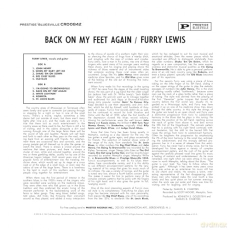 Furry Lewis: Back On My Feet Again (Bluesville Acoustic Sounds) [Winyl]