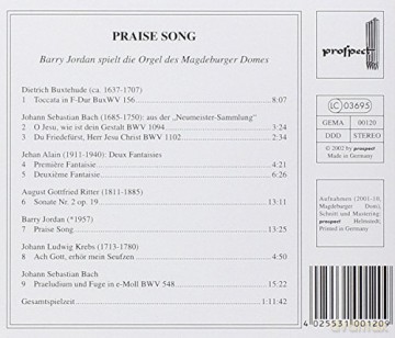 Barry Jordan - Praise Song [CD]