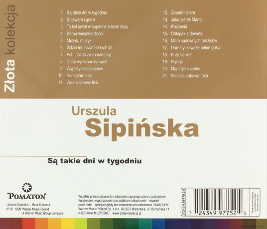 Urszula Sipińska: Złota Kolekcja (Są takie dni w tygodniu) [CD]