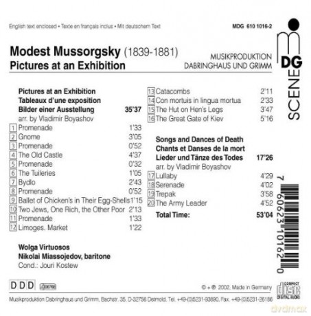 Modest Mussorgsky: Bilder einer Ausstellung (Fassung fur russische Instrumente) [CD]