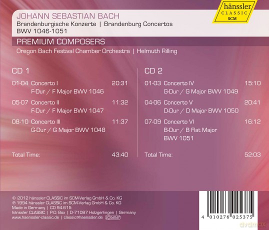 Johann Sebastian Bach: Brandenburgische Konzerte Nr.1-6 [2CD]