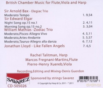 British Chamber Music for Flute,Viola and Harp [CD]