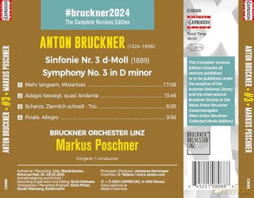 Anton Bruckner: Bruckner 2024 The Complete Versions Edition - Symphonie Nr.3 d-moll WAB 103 (1889) [CD]