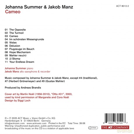 Jakob Manz & Johanna Summer: Cameo [CD]