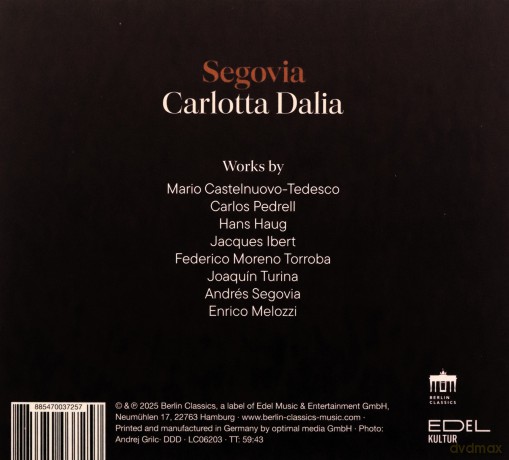 Carlotta Dalia - Segovia [CD]