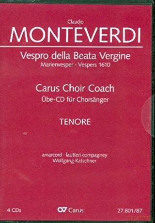 Carus Choir Coach - Claudio Monteverdi: Vespro della Beata Vergine (Tenor) [CD]
