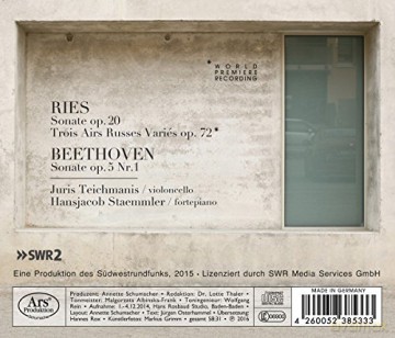 Ferdinand Ries: Cellosonate op.20 [CD]