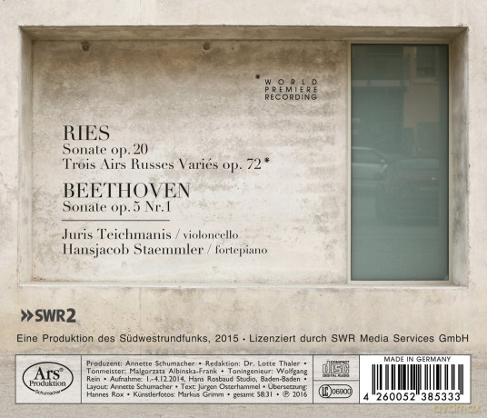Ferdinand Ries: Cellosonate op.20 [CD]