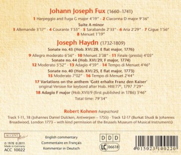 Johann Joseph Fux: Cembalowerke [CD]