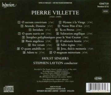 Pierre Villette: Choral Music [CD]