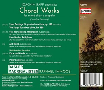 Joachim Raff: Chorwerke a cappella [CD]