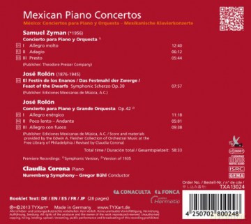 Claudia Corona - Mexican Piano Concertos [CD]