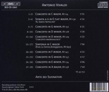 Antonio Vivaldi: Concerti fur Streicher RV 114,108,129,130,143,152,157,158 [CD]