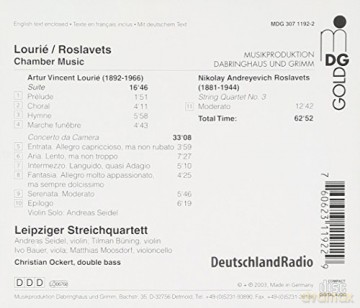 Arthur Lourie: Concerto da Camera [CD]