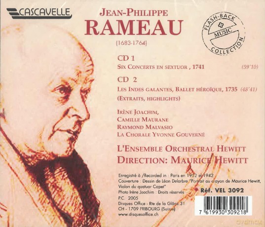 Jean Philippe Rameau: Concerts en Sextuor Nr.1-6 [2CD]