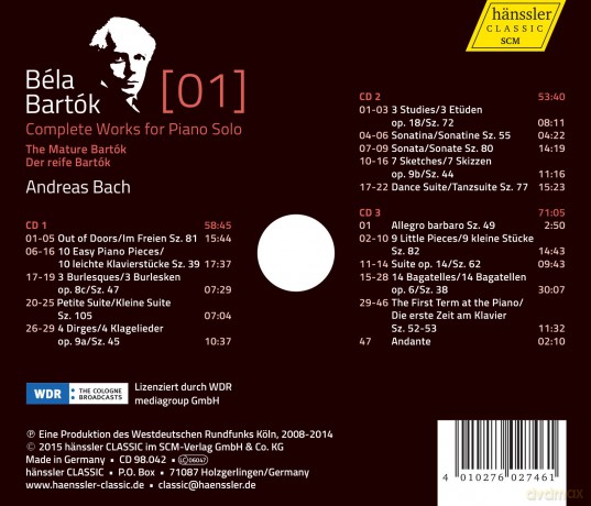 Bela Bartok: Das Klavierwerk Vol. 1 - Der reife Bartok [3CD]